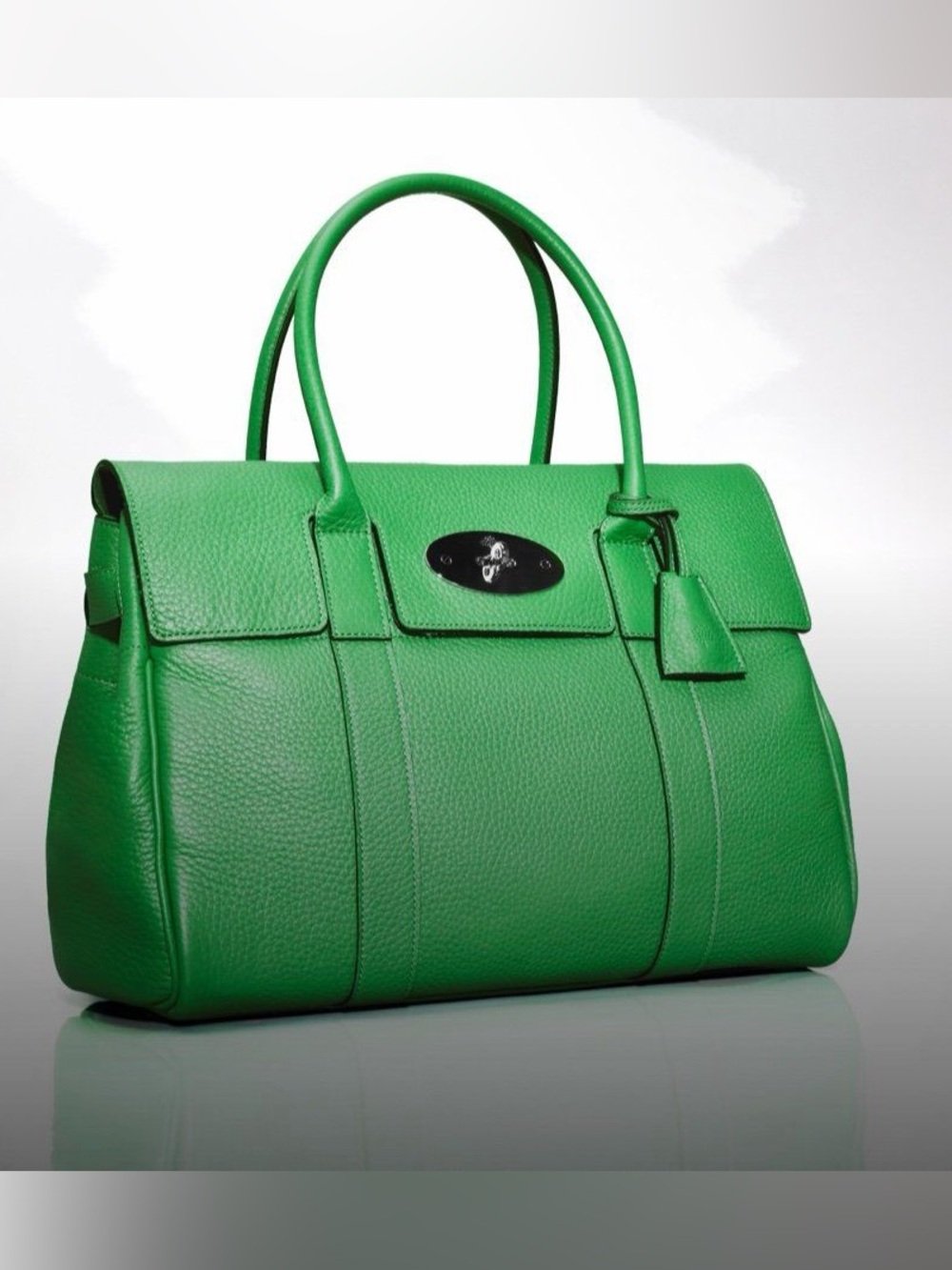 Mulberry Iconic Bayswater Soft Grain Leather Handbag Queen Green
